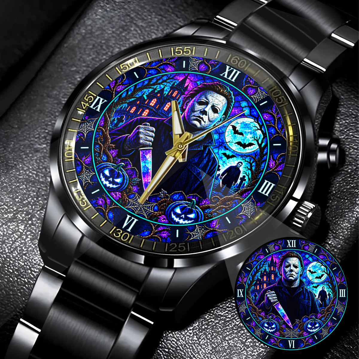 Halloween Neon Michael Myers Custom Watch