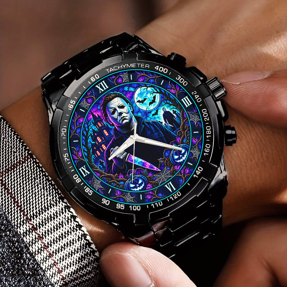 Halloween Neon Michael Myers Custom Watch