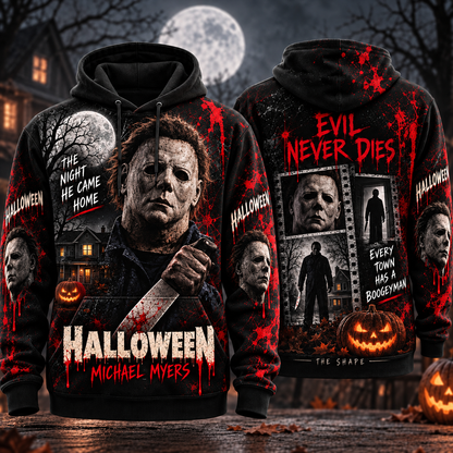 Halloween Michael Myers AOP T-Shirt Sweatshirt Hoodie