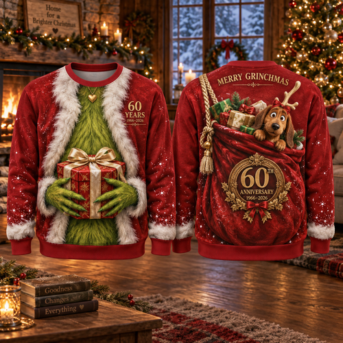 Christmas 60th Anniversary AOP T-Shirt Sweatshirt Hoodie