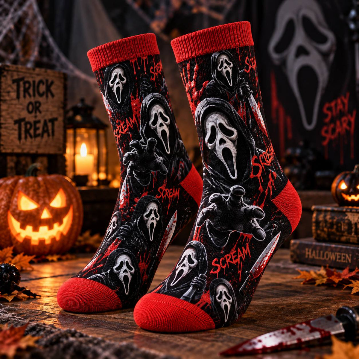 Halloween Horror Movie Characters Socks