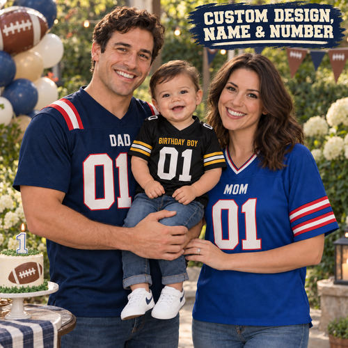 Personzalized Family Birthday Jersey - Custom Name, Number & Design
