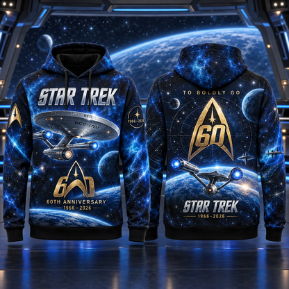 Star Trek 60th Anniversary AOP T-Shirt Sweatshirt Hoodie