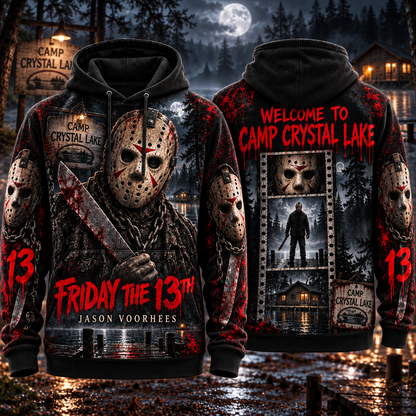 Halloween Jason AOP T-Shirt Sweatshirt Hoodie