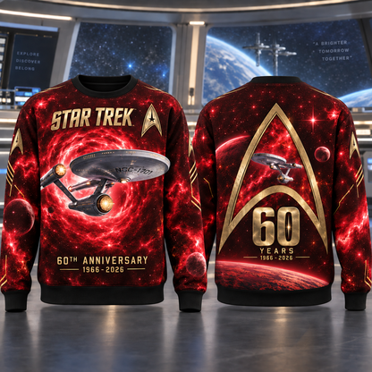 Star Trek 60th Anniversary AOP T-Shirt Sweatshirt Hoodie