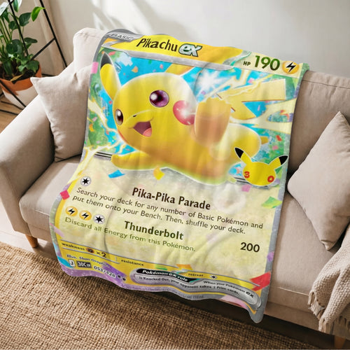 PKM 30th Anniversary Pikachu Custom Fleece Blanket