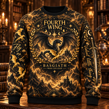 Fourth Wing AOP T-Shirt Sweatshirt Hoodie