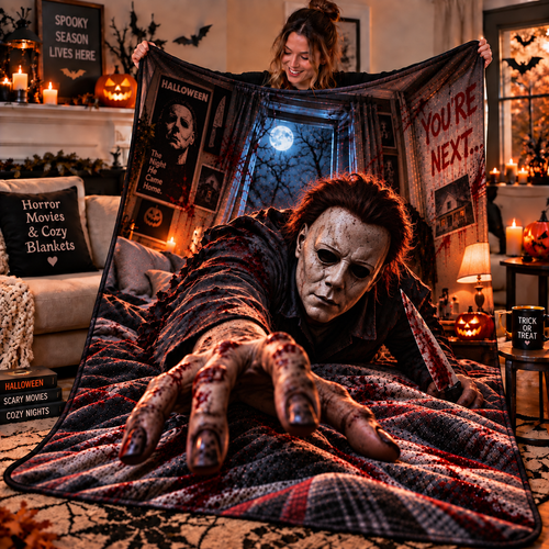 Halloween Michael Myers Custom Fleece Blanket