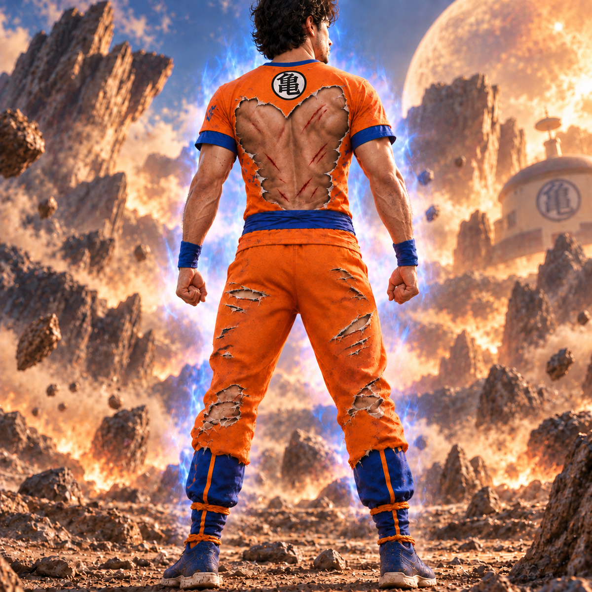 Dragon Ball Songuku Six-Pack Abs Funny T-Shirt & Sweatpants