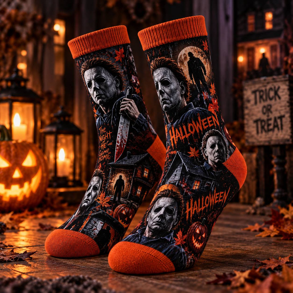 Halloween Horror Movie Characters Socks