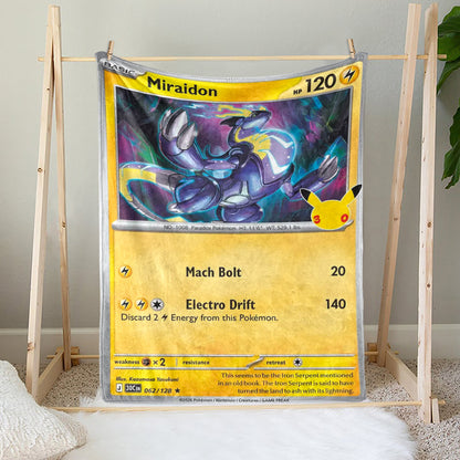 PKM 30th Anniversary Miraidon Custom Fleece Blanket