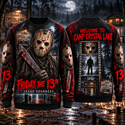 Halloween Jason AOP T-Shirt Sweatshirt Hoodie