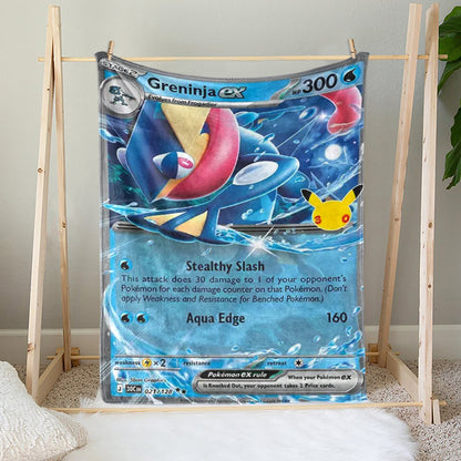 PKM 30th Anniversary Greninja EX Custom Fleece Blanket