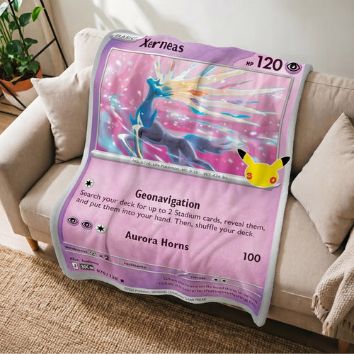 PKM 30th Anniversary Xerneas Custom Fleece Blanket