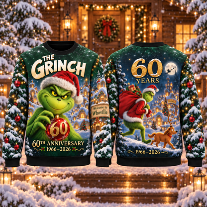 Christmas 60th Anniversary AOP T-Shirt Sweatshirt Hoodie