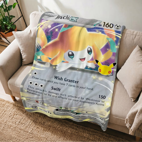 PKM 30th Anniversary Jirachi Custom Fleece Blanket