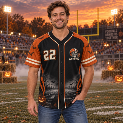 Personalized Halloween Football Jersey – Custom Number & Name