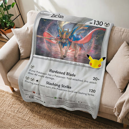 PKM 30th Anniversary Zacian Custom Fleece Blanket