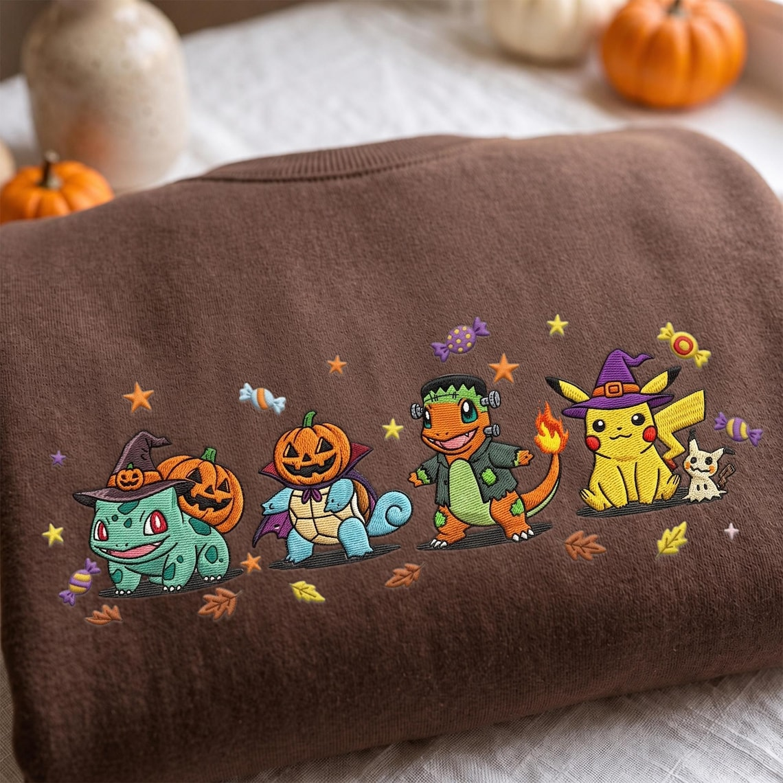 Halloween Embroidered PKM Sweatshirt