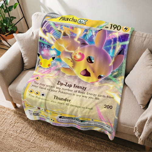 PKM 30th Anniversary Pikachu Custom Fleece Blanket