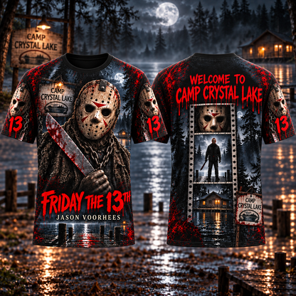 Halloween Jason AOP T-Shirt Sweatshirt Hoodie