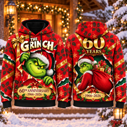 Christmas 60th Anniversary AOP T-Shirt Sweatshirt Hoodie
