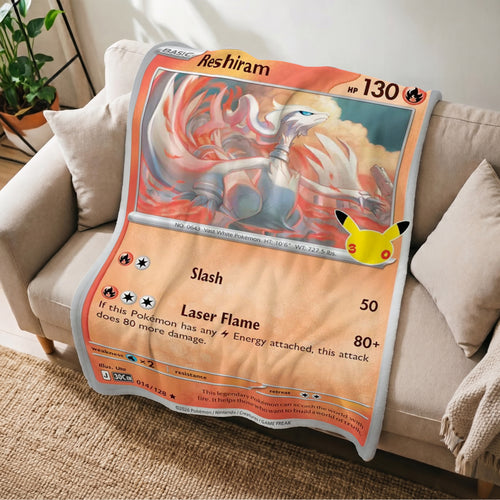 PKM 30th Anniversary Reshiram Custom Fleece Blanket