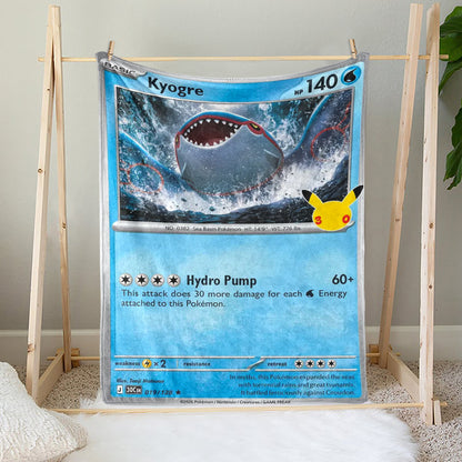 PKM 30th Anniversary Kyogre Custom Fleece Blanket