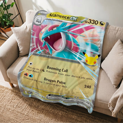 PKM 30th Anniversary Salamence Custom Fleece Blanket