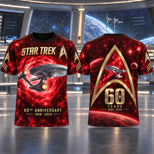 Star Trek 60th Anniversary AOP T-Shirt Sweatshirt Hoodie