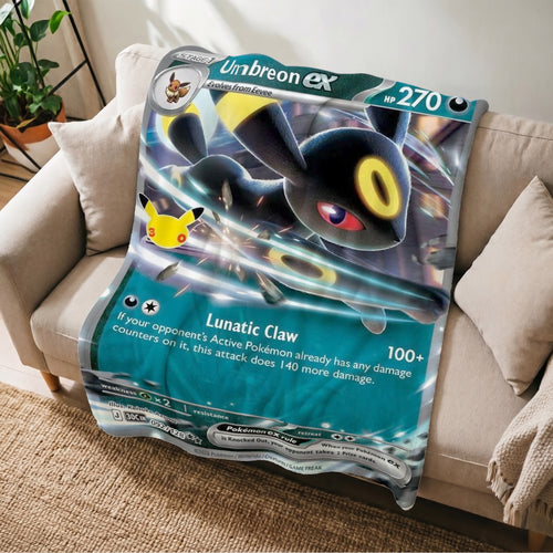 PKM 30th Anniversary Umbreon Custom Fleece Blanket