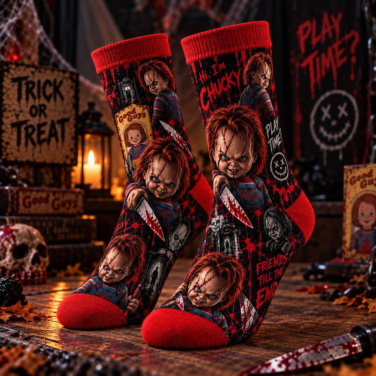 Halloween Horror Movie Characters Socks