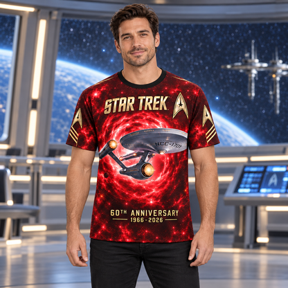 Star Trek 60th Anniversary AOP T-Shirt Sweatshirt Hoodie