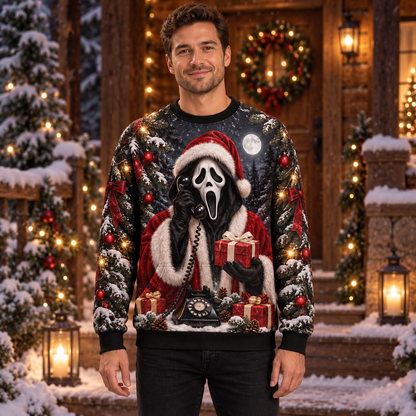 Christmas Scream AOP T-Shirt Sweatshirt Hoodie