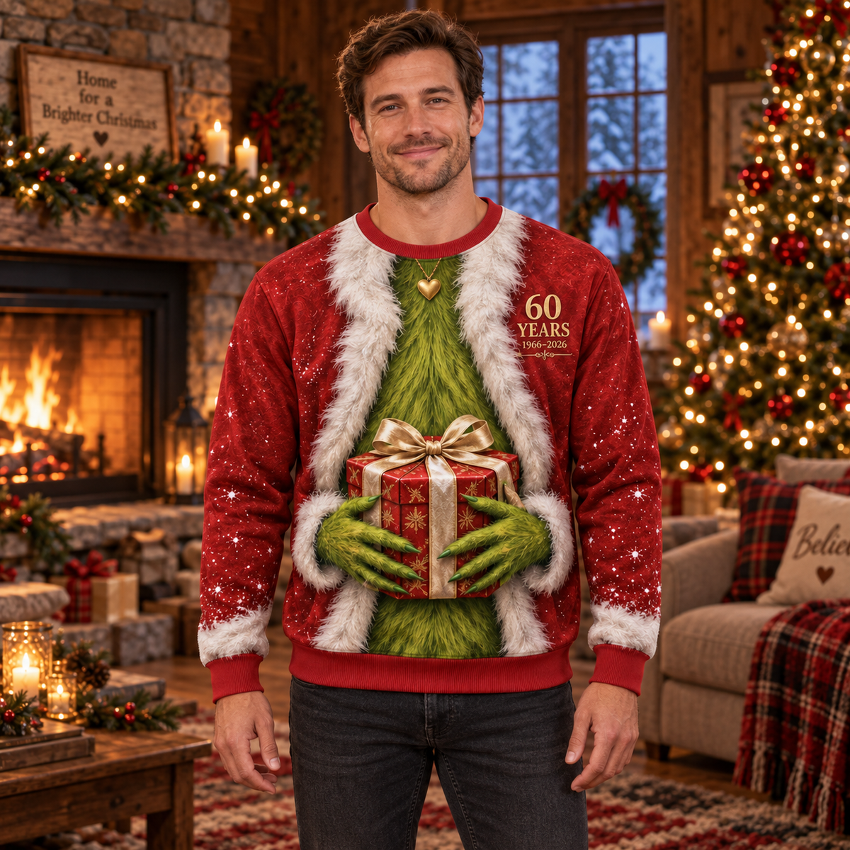 Christmas 60th Anniversary AOP T-Shirt Sweatshirt Hoodie