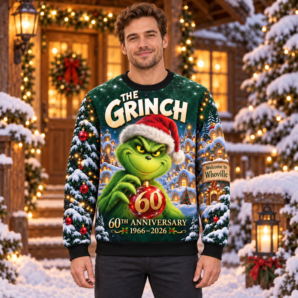 Christmas 60th Anniversary AOP T-Shirt Sweatshirt Hoodie