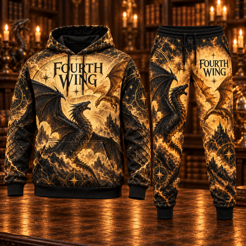 Fourth Wing AOP T-Shirt Sweatshirt Hoodie