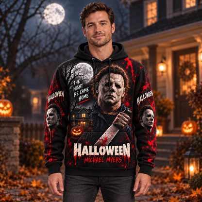 Halloween Michael Myers AOP T-Shirt Sweatshirt Hoodie