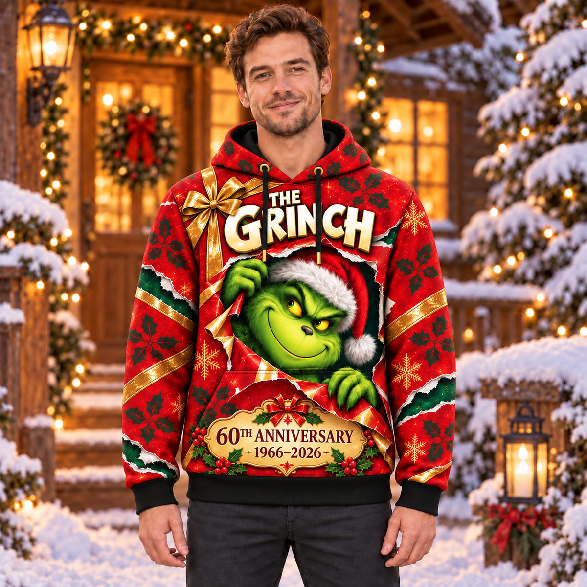 Christmas 60th Anniversary AOP T-Shirt Sweatshirt Hoodie