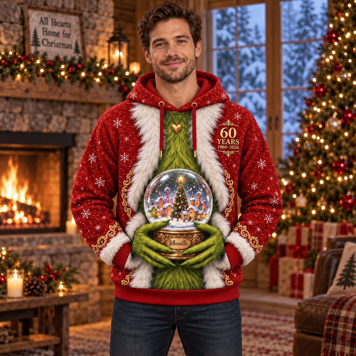 Christmas 60th Anniversary AOP T-Shirt Sweatshirt Hoodie