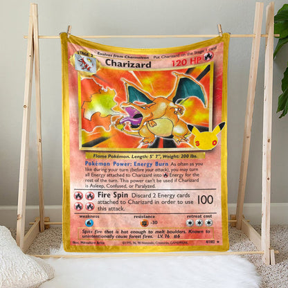 PKM Charizard 30th Celebration Fleece Blanket