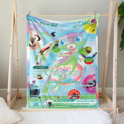 PKM Mew EX 30th Anniversary Custom Fleece Blanket