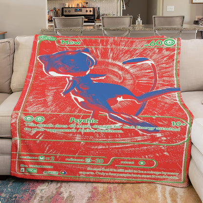 PKM Mew 30th Anniversary Custom Fleece Blanket