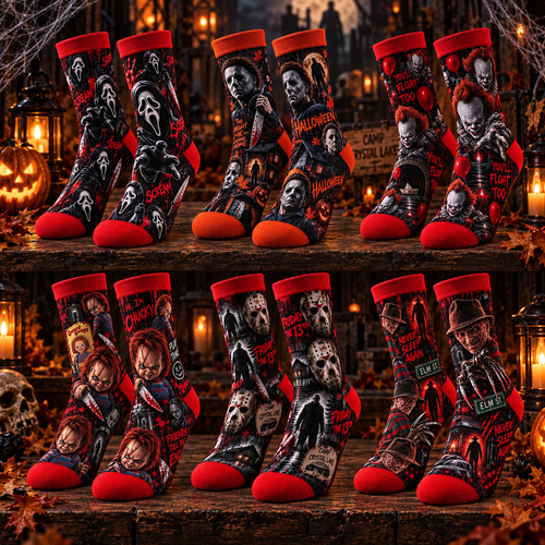 Halloween Horror Movie Characters Socks