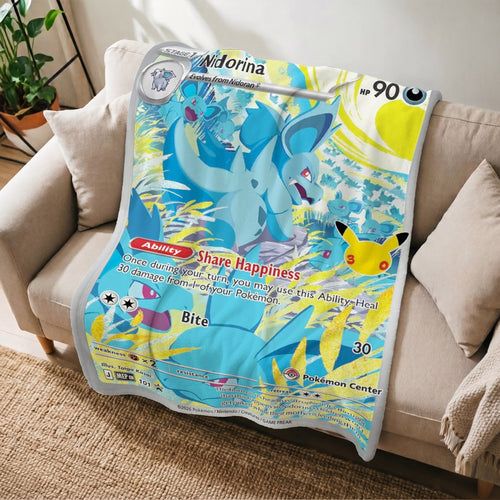 PKM Nidoria 30th Anniversary Custom Fleece Blanket