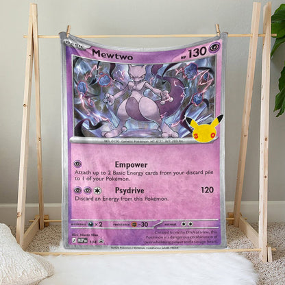 PKM Mewtwo 30th Anniversary Custom Fleece Blanket