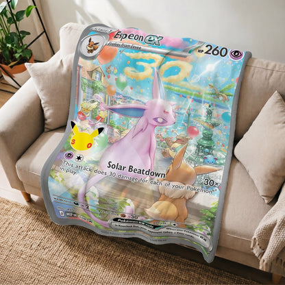 PKM Espeon Ex30th Anniversary Custom Fleece Blanket