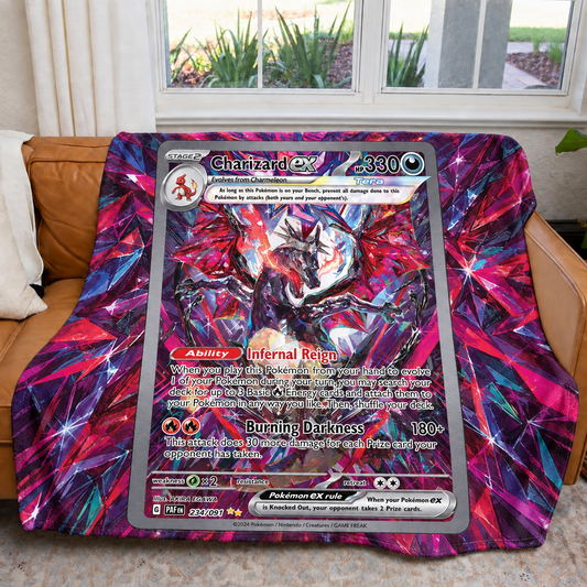 Charizard Vmax PKM Extended Artwork Pokemon Fleece Blanket