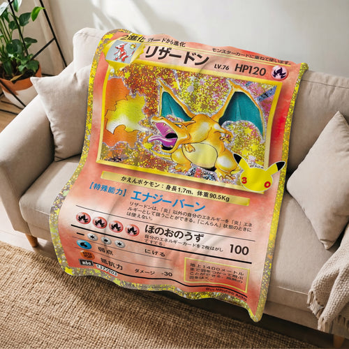 PKM Charizard 30th Celebration Fleece Blanket