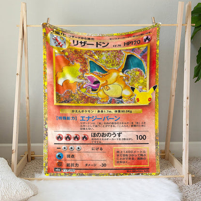 PKM Charizard 30th Celebration Fleece Blanket
